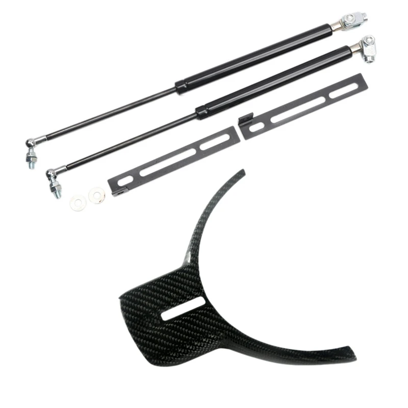 

Real Carbon Fiber Steering Wheel Frame Panel Cover & for Subaru Brz Toyota 86 GT86 2012- 2017 Front Hood Lift Supports