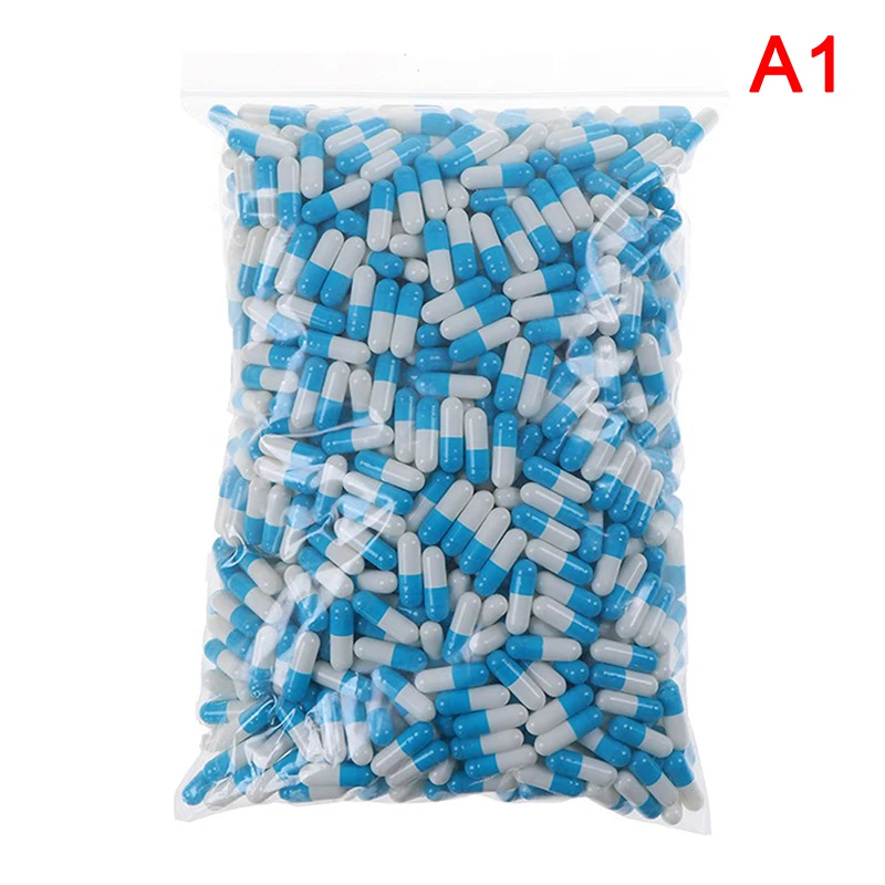 1000pcs/set 1#/2# Empty Gelatin Capsules Hard Capsule Clear Kosher Gel Medicine Pill Vitamins | Красота и здоровье