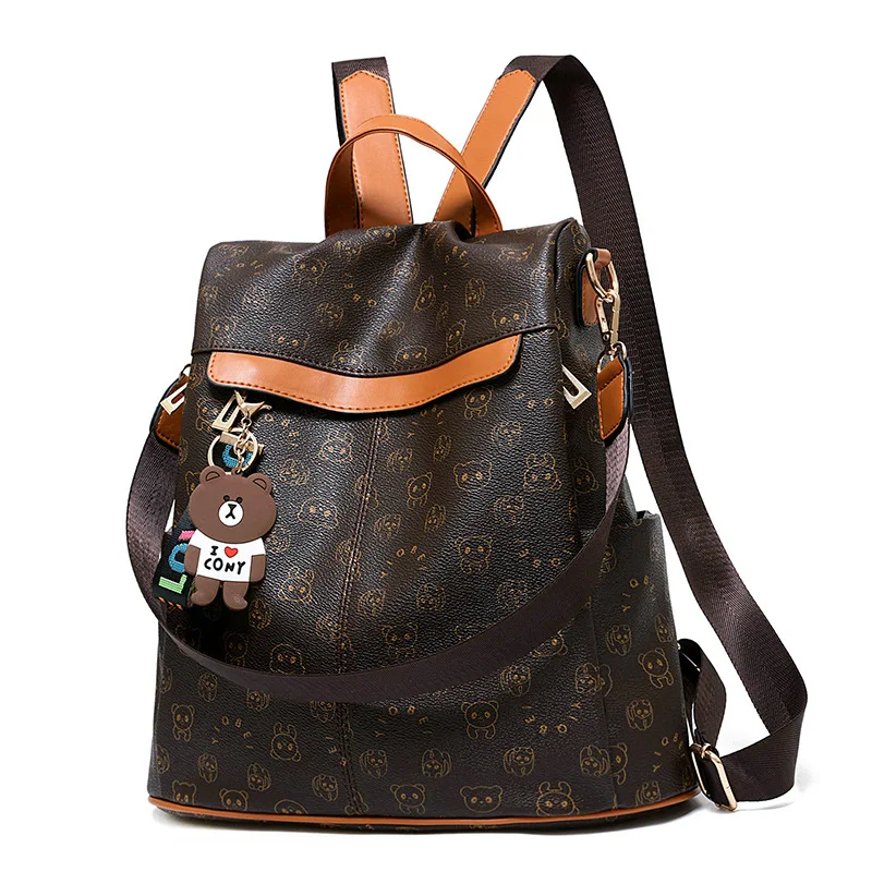 

Stock Casual Fashion Bear Backpack Bags For Women Girls Crossbody Bag Schoolbag Korea Style Lady's Shoulder Bag PackBags H506