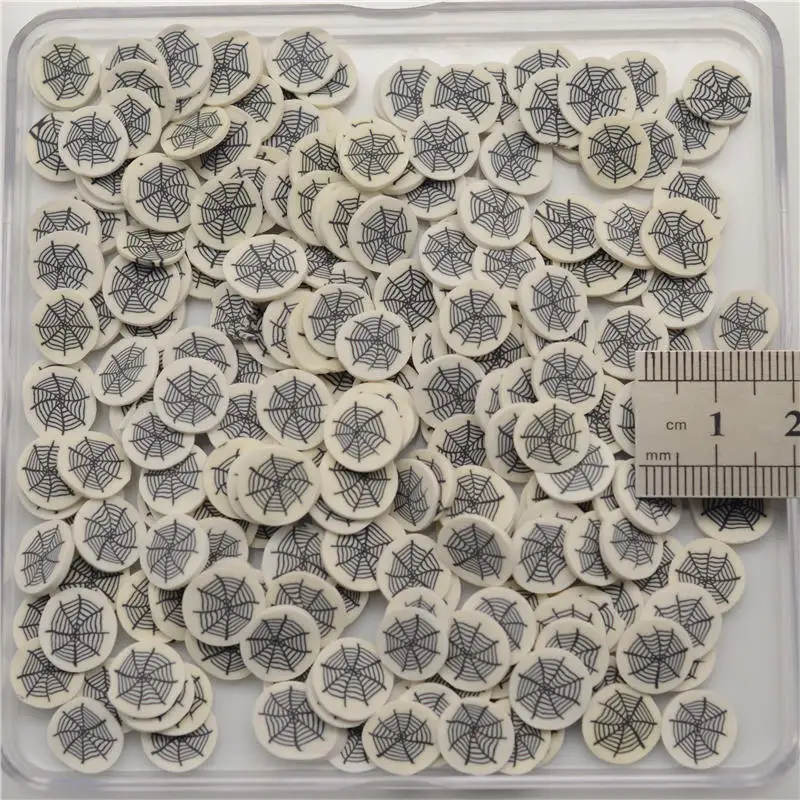 10MM NET 100 г/лот полимера Горячая Полимерная глина декоративная обсыпка Хэллоуин форма призрака для ремесленничество, сделай сам, конфетти Slime блокнот ручной работы - Цвет: 10MM NET