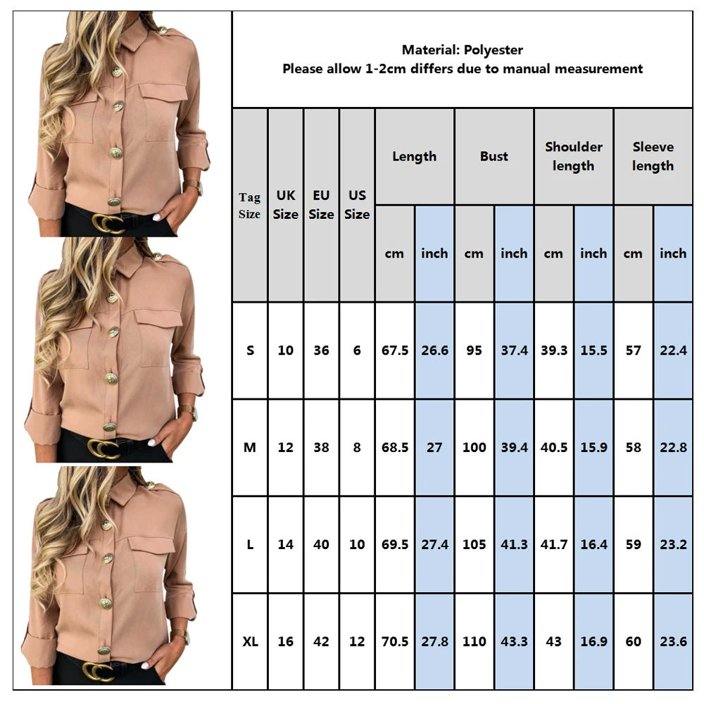 

Sale Fashion Button Up Shirt Casual Blouse Women Lady Long Sleeves Female Loose Street Shirts Office Ladies Elegant Shirt D30