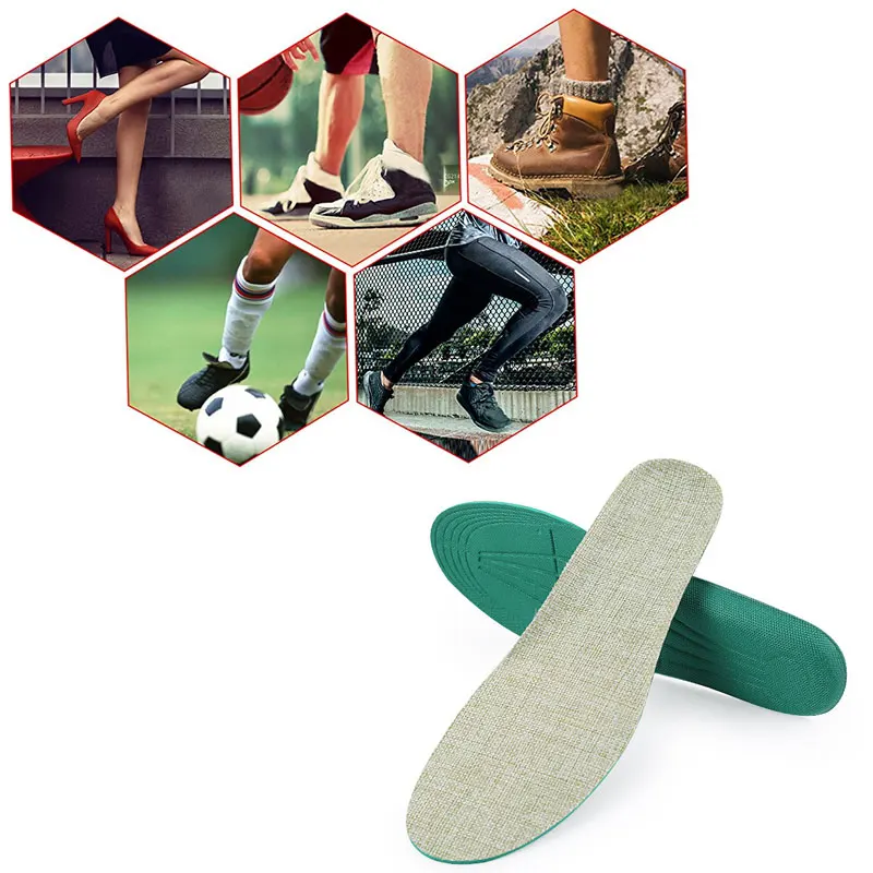 

1Pair Unisex Breathable Sweat Absorbing Orthotic Insoles Soft Comfortable Athletic Insole Shock Military Training Shoe Pad