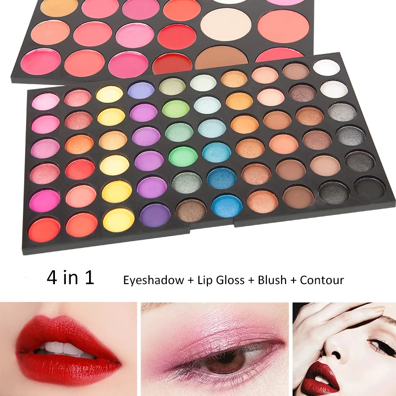 Профессиональный 82 цвет наборы для макияжа тени блеск губ румян консилер набор