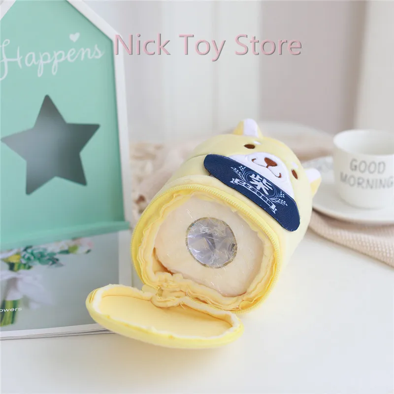 Мультфильм животных Шиба ину плюшевая кукла игрушка мягкий рулон бумажная