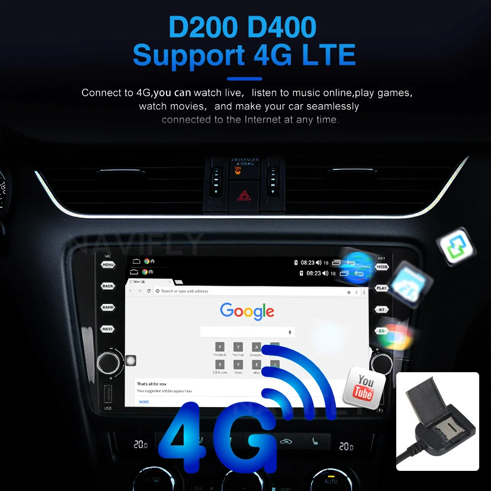 Navifly Голосовое управление Android автомобильное радио для Mitsubishi ASX 2010-2017 GPS навигация