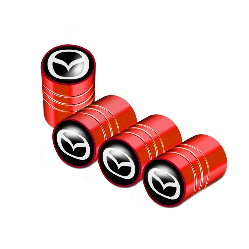 4Pcs Metal Car Wheel Tire Valve Stem Caps For Mazda 6 3 CX5 5 2 323 CX7 Demio Atenza Axela MX30 CX30 CX3 CX9 MX5 RX8 RX7 | Автомобили и