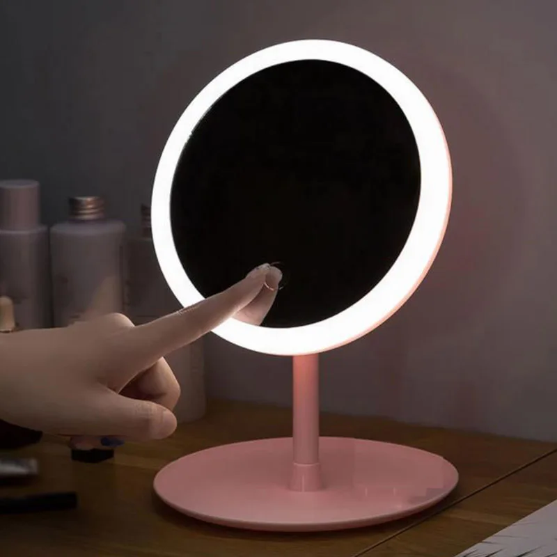 Круглое зеркало для макияжа с Подсветкой СВЕТОДИОДНАЯ Косметическая зеркальная