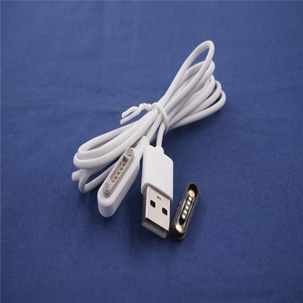 2 шт. кабель USB мужской разъем для магнита пружинный Pogo Pin 5 Pin длина 1 м передача данных и зарядка питания