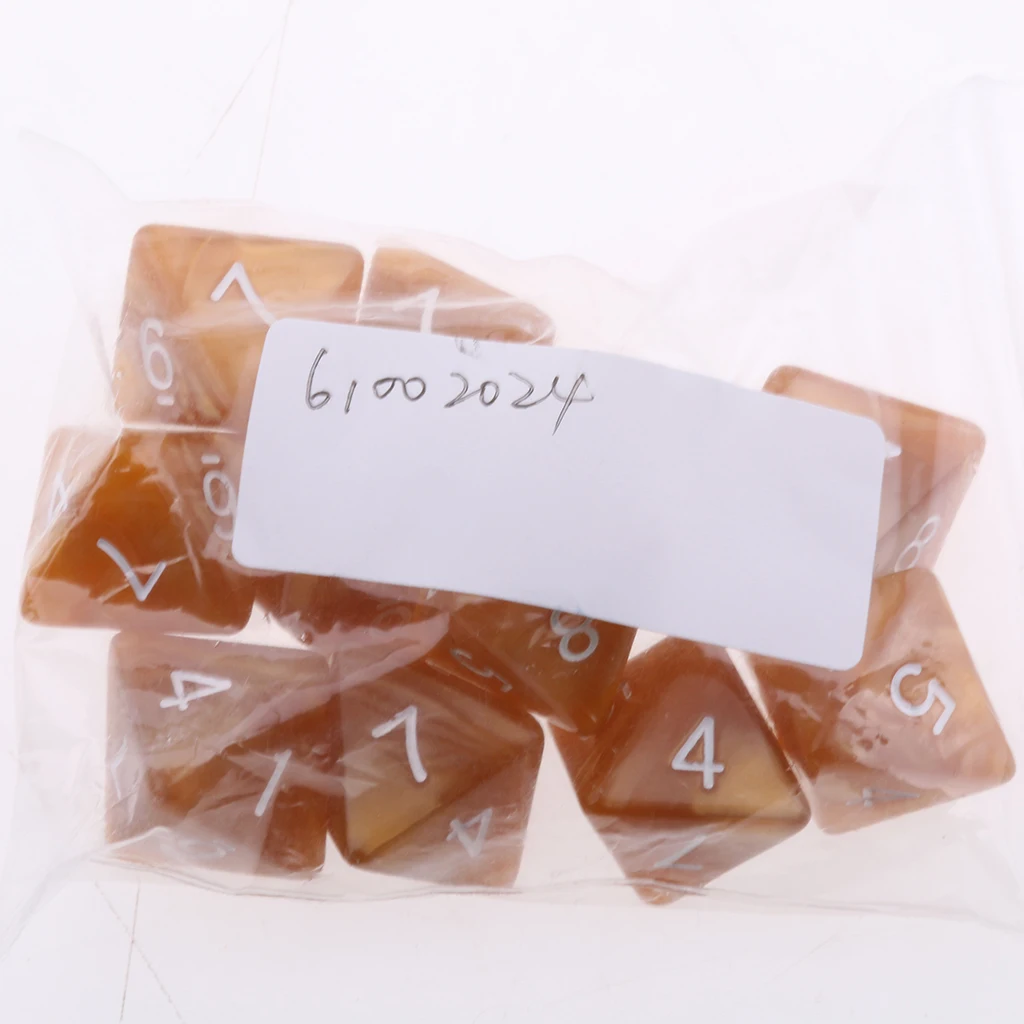 10pcs 8 Sided Dice D8 Polyhedral Dice for Party Table Games Gaming Dice Birthday Parties Board Game