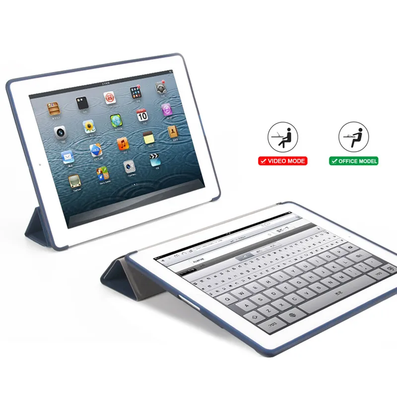 PU Leather Case For Ipad 2 3 4 Soft TPU Back Protective silicone bottom Smart Cover | Компьютеры и офис