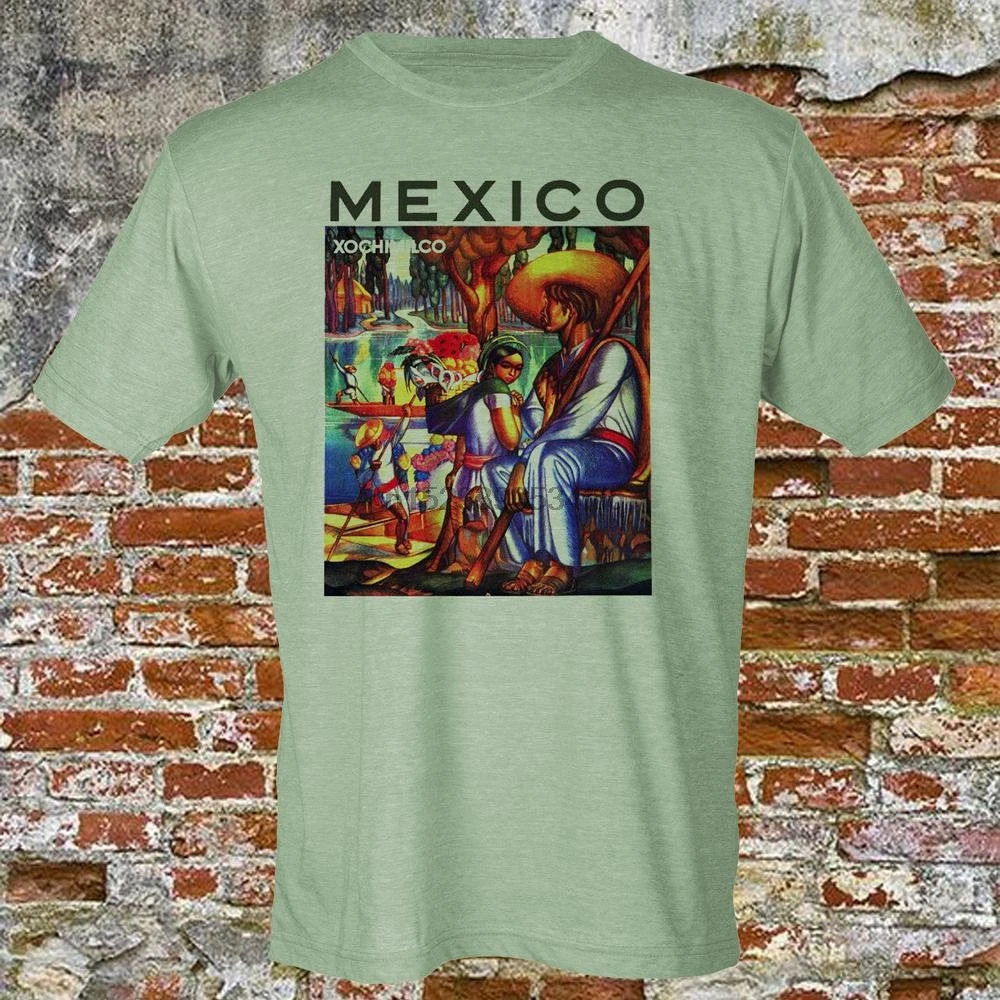 Футболка в винтажном стиле Xochimilco Мексика|Мужские футболки| |