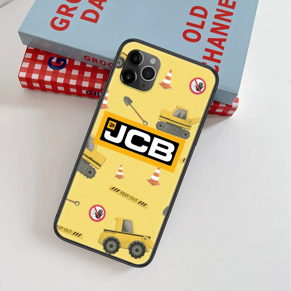 

JCB Excavator Car Phone Case For IPhone 4 4s 5 5S SE 5C 6 6S 7 8 Plus X XS XR 11 12 Mini Pro Max 2020 black Waterproof Pretty