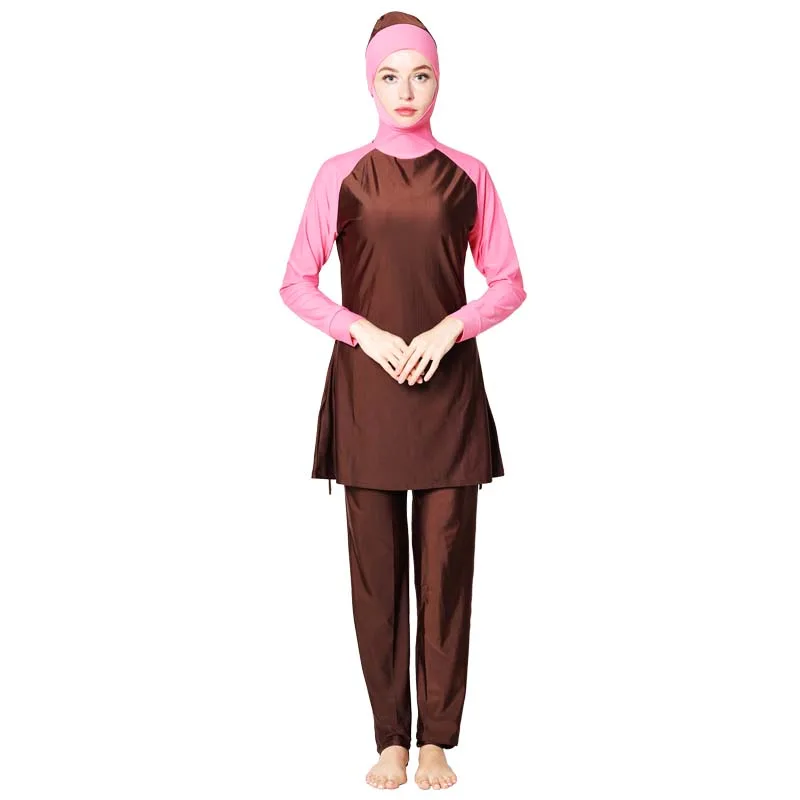 DROZENO Muslim Women slamic Swimsuit Full Face Hijab Swimming Beachwear Sport Clothing Burkinis Spa Swimwear | Спорт и развлечения