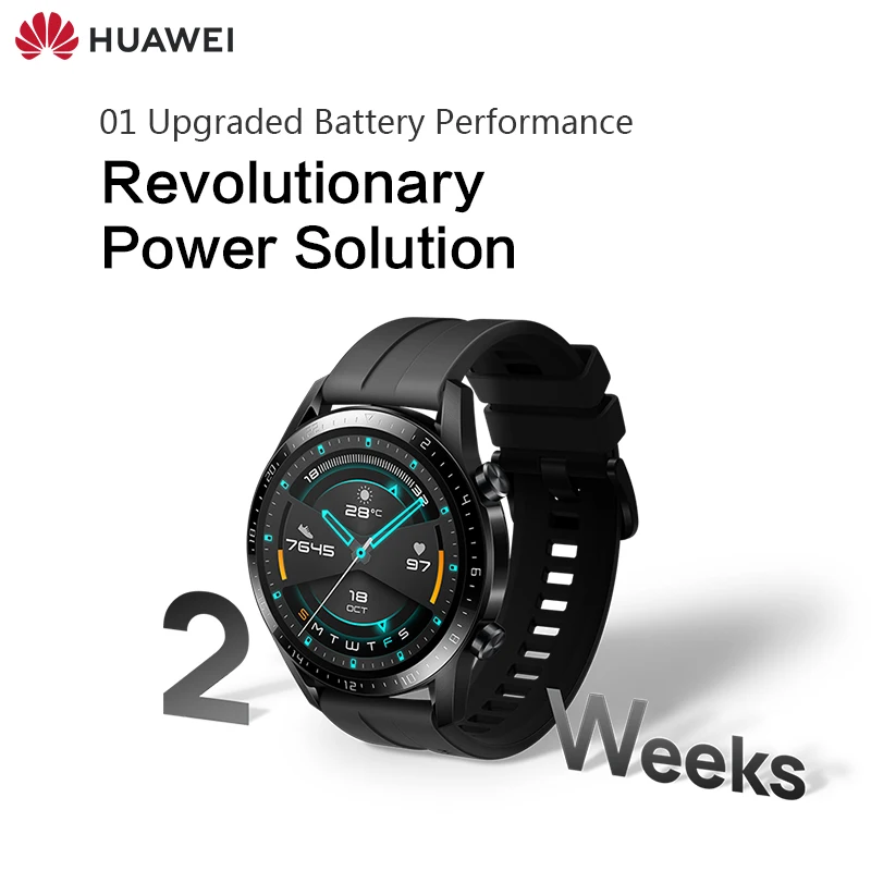 Зарядное устройство для часов HUAWEI WATCH GT 2 4GB Phantom неопреновый черный ремешок 5ATM