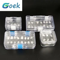 5pcs dental tooth box with film lab material dental supply denture storage membrane tooth box with hole