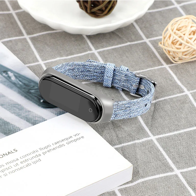 Sky blue Аксессуары для mi band 4, браслет pulseira mi band 4, 3, ремешок для смарт-часов, сменный нейлоновый Браслет Для xiaomi band 4, браслет correa, ремешок - Цвет: Sky blue