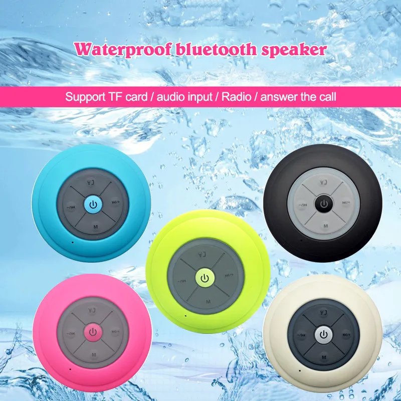 

Speaker Bluetooth Waterproof Soundbar Boombox Portable Mini Wireless Handsfree Phone Call Music For shower and Phone Computer