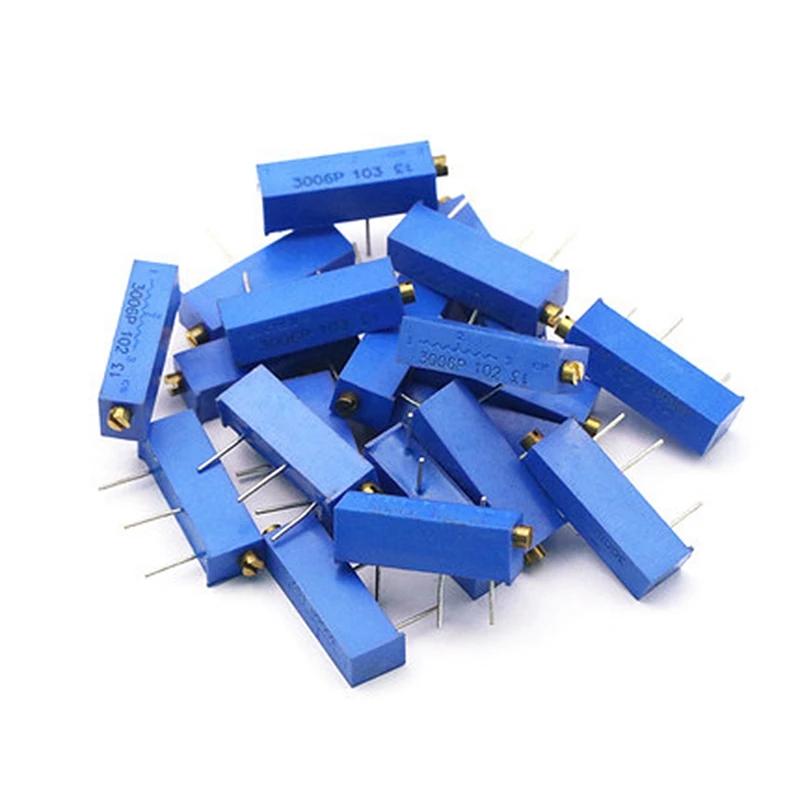 Фото 10PCS 3006P 100 Ohm ~ 500K Ohm Trimmer Potentiometer Resistor 1K 2K 5K 10K 20K 50K 100K 200K 500 New №5