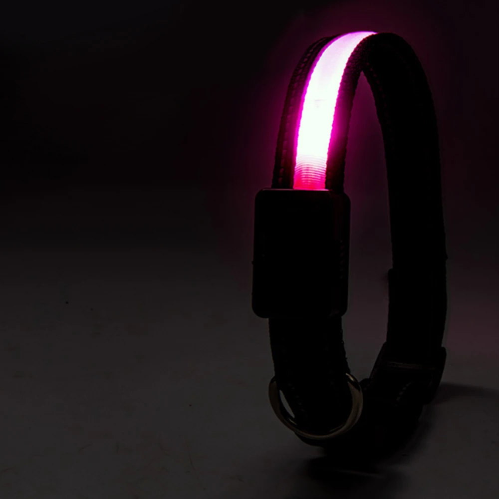 Светодиодный ошейник для собак на солнечной батарее светящийся кошек лидер