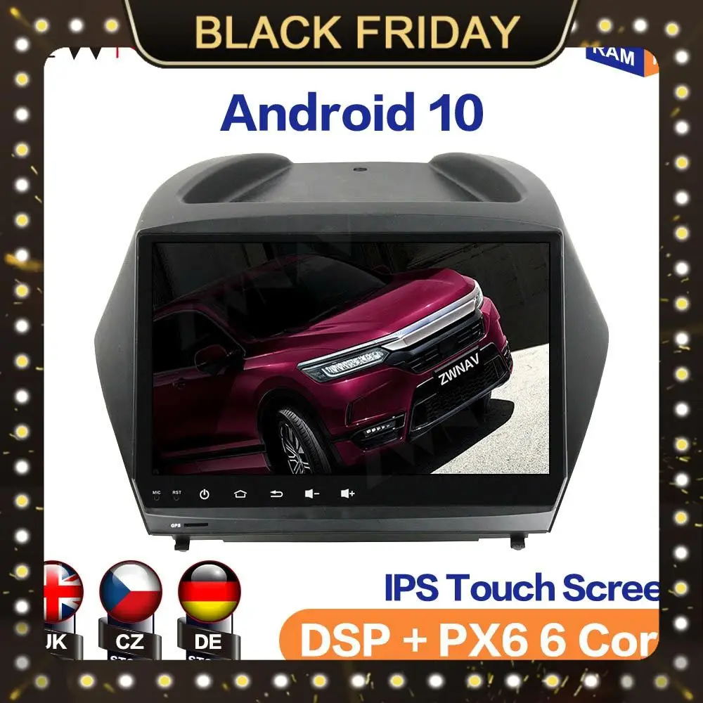 comprar 8 Núcleo Android 10.0 4g Ram Rádio Do Carro Música Vídeo Dvd Unidade Central Gps Navi Para Hyundai Ix35 Tucson 2009 2012 2015 Com 4g Rds Swc Aux