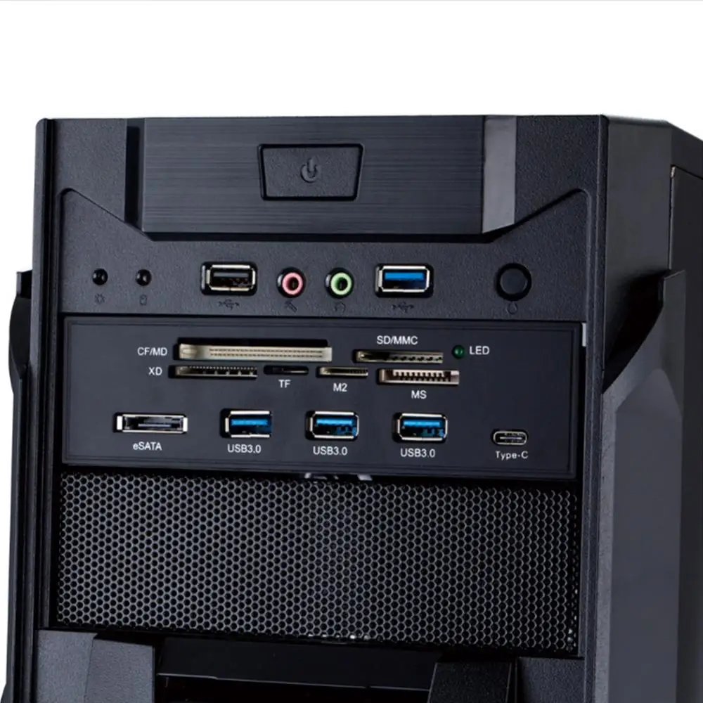 Многопортовый ПК Передняя панель внутренняя USB3.0 eSATA Type-C устройство для чтения