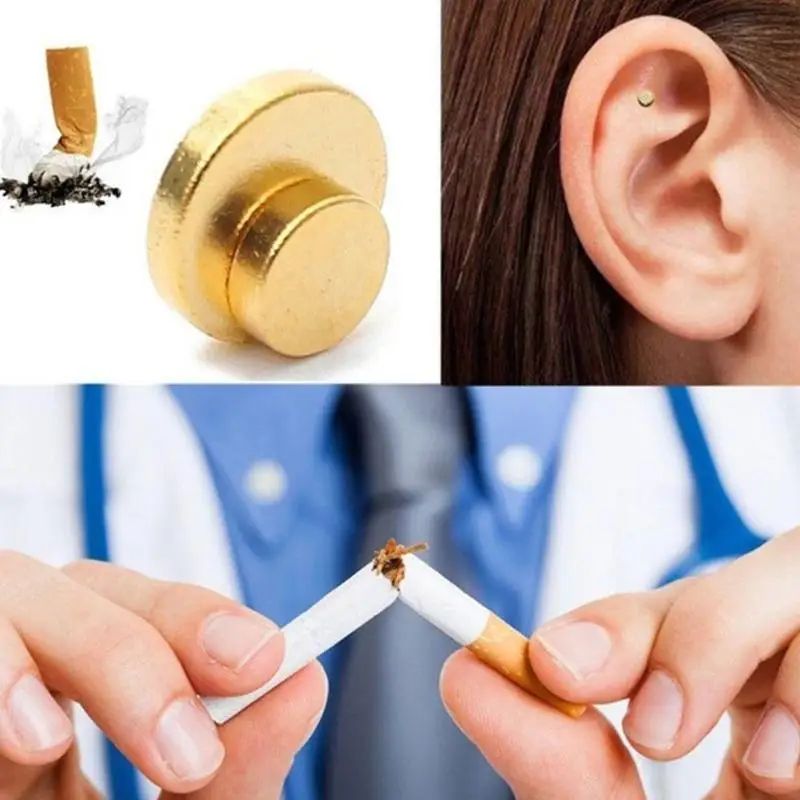 

2PCS Health Care Magnet Auricular Quit Smoking Acupressure Patch Not Cigarettes Health Therapy Smoking Anti Smoke Patch Hot Sale