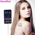 USB Портативный мини импульсный корпус телефона массажер мобильный телефон Управление тела электрода массаж ЭМС десятков расслабить мышцы стимулятор терапия