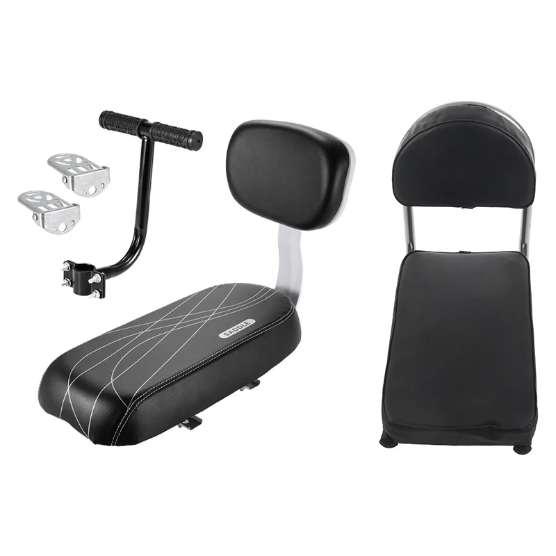 

1 Set 34Cm X 16Cm Bicycle Rear Seat Cushion Footrest Set & 1 Pcs 27.5 X 16.5 X 3Cm Bike Rear Seat Kid Back Seat
