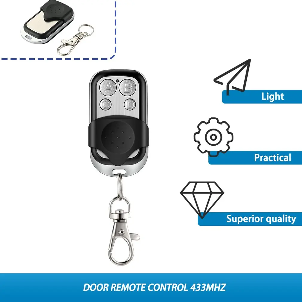 2021 New ABCD remote wireless radio frequency control keychain controller 433MHZ electric garage door | Безопасность и защита