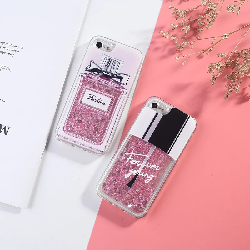 Светлый блестящий чехол для iPhone X XS XR Max Soft TPU 7 8 6 6S Plus 5 5S SE динамический песок
