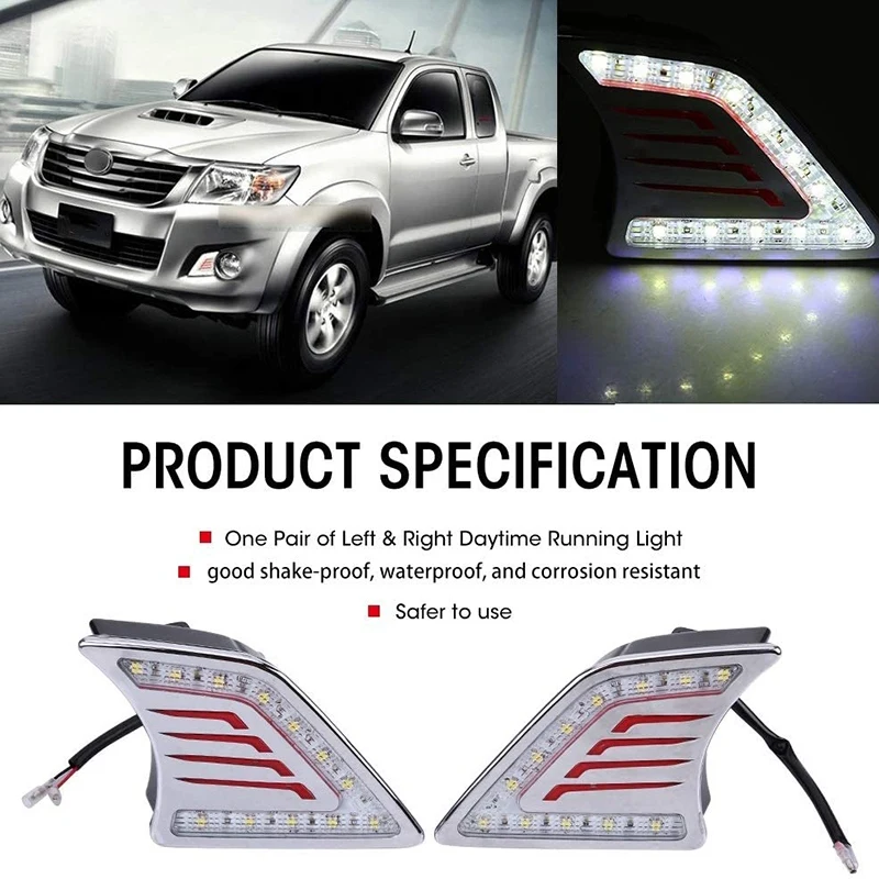 1 пара в Автомобильные фары дневного света светильник DRL Светодиодный дневной