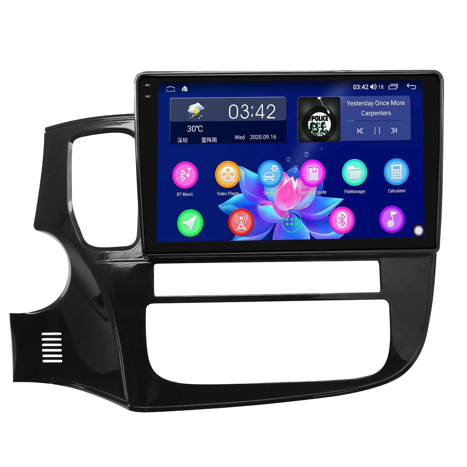 구매 10''Autoradio 1 Din 안드로이드 10 헤드 유닛 자동차 라디오 스테레오 GPS 네비게이션 무선 Carplay For Mitsubishi Outlander 2012 2018 DVR