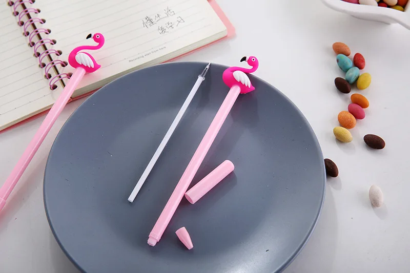 Креативная ручка с рисунком фламинго 1 шт. черная для студентов канцелярские