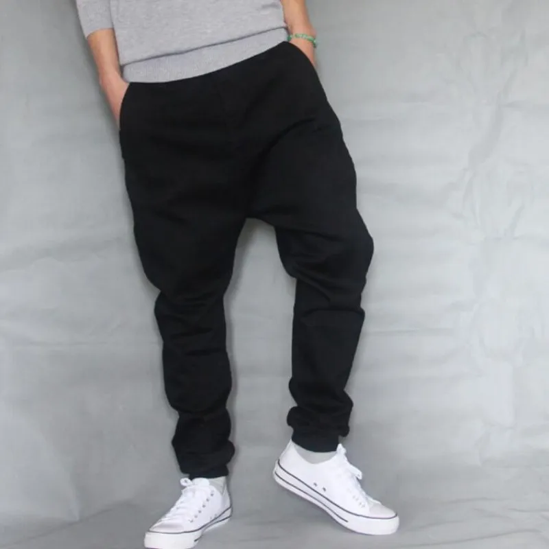 Топ бренд мешковатые деним свободные стирки для мужчин хип-хоп мальчиков