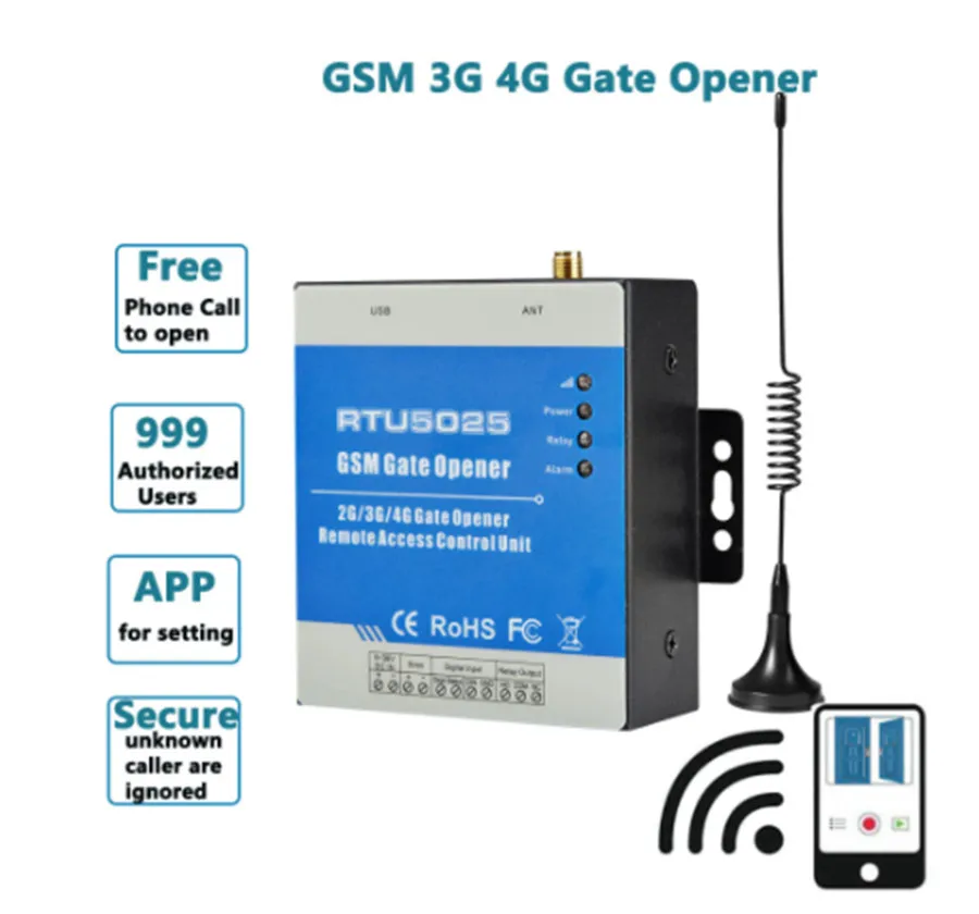 GSM Открыватель ворот RTU5025 3G открывающийся пульт дистанционного управления для