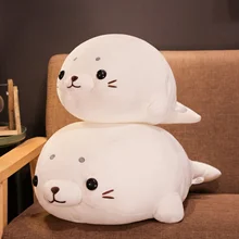 Kawaii/50/60 см печать мягкие вниз хлопок лежа плюшевая игрушка тюлень