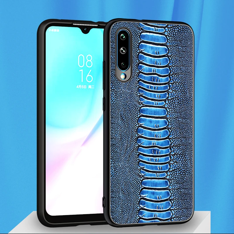 Тонкий смартфон задняя крышка для Huawei Mate 9 10 20 30 X RS PRO lite Топ страуса зерна