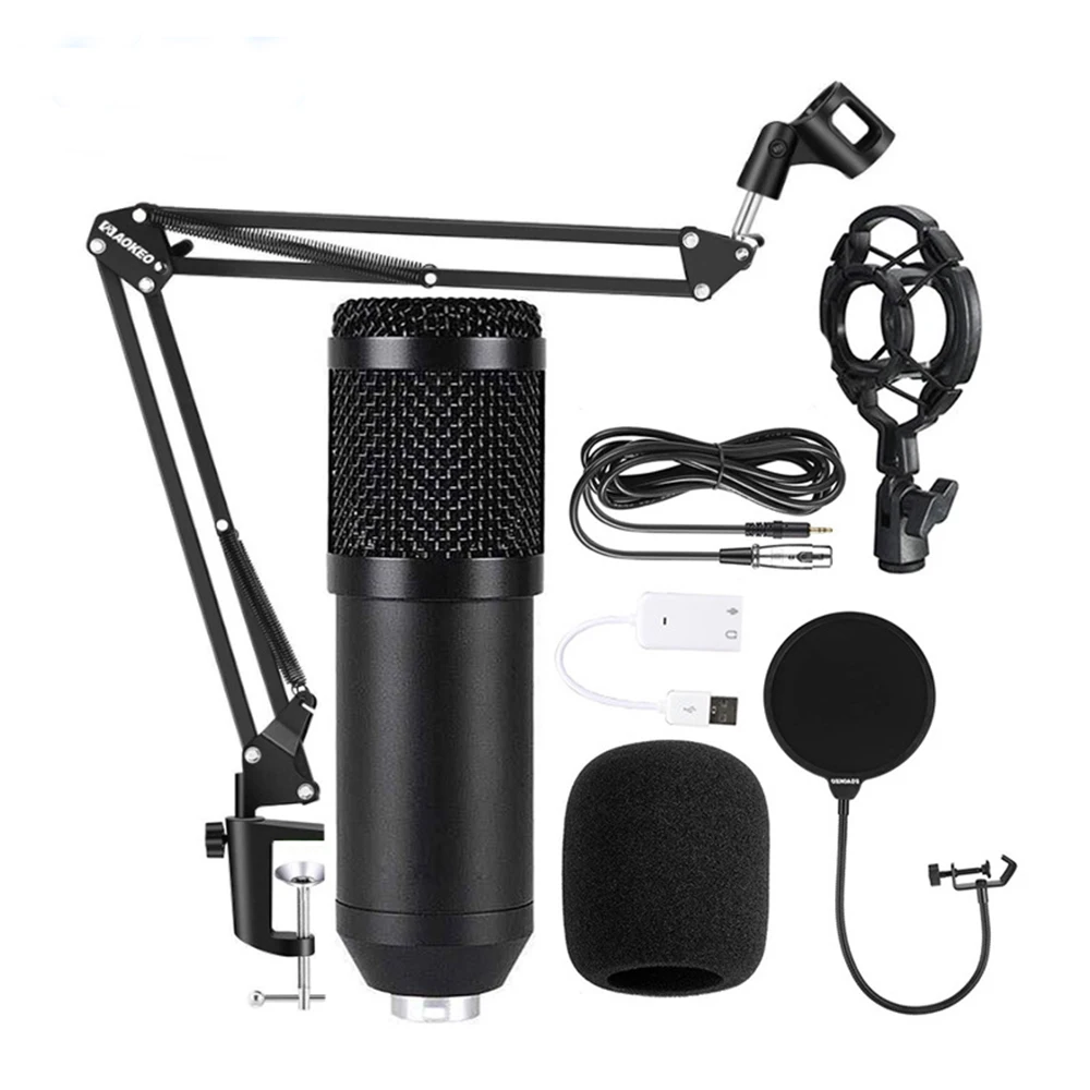 

Профессиональный конденсаторный микрофон bm800, профессиональный студийный микрофон для записи голоса, для компьютера, караоке, KTV, радио