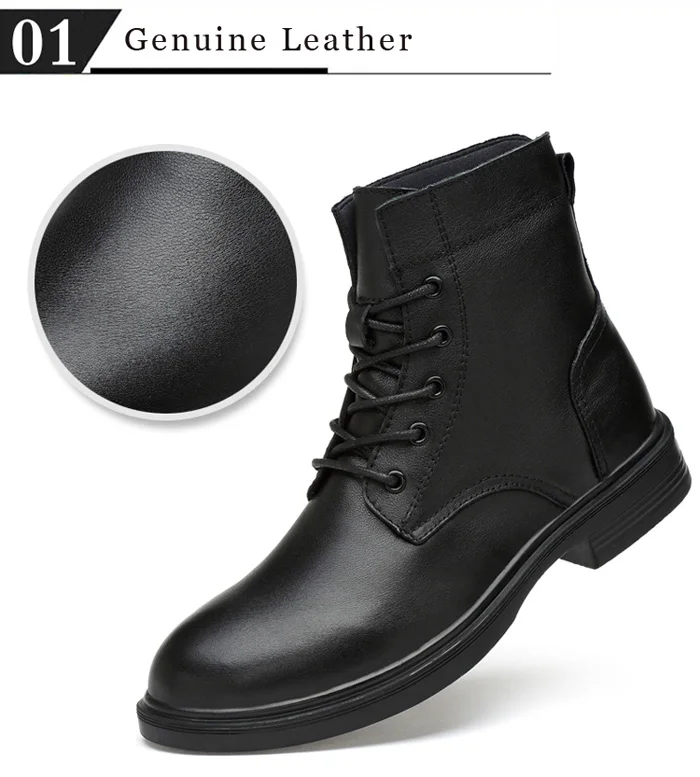 CLAXNEO/мужские зимние ботинки с Плюшевым Мехом; теплая зимняя обувь; мужские ботинки из натуральной кожи с высоким берцем; прогулочная обувь