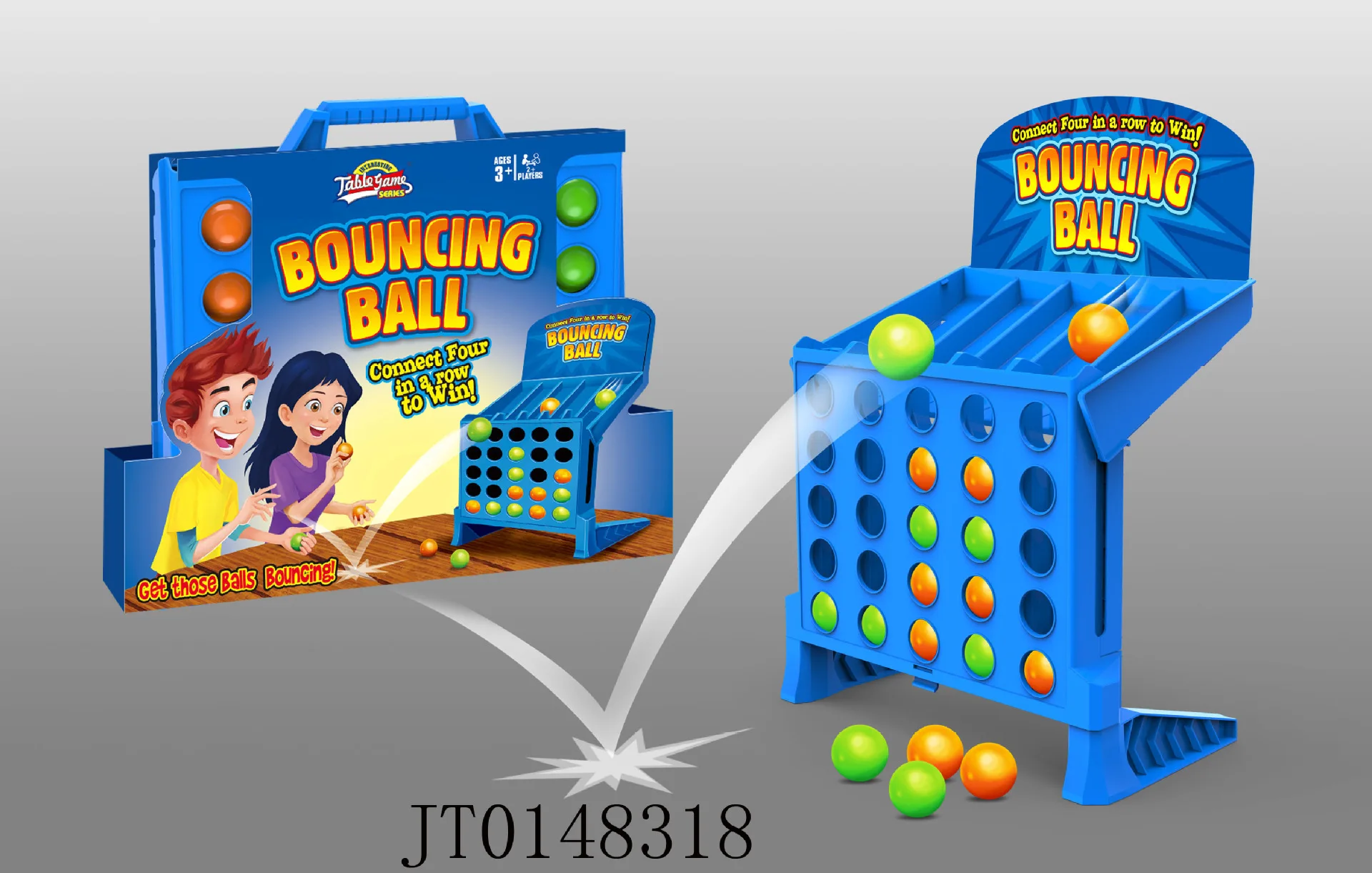 

Cross-Border Desktop Competitive Toys Parent-Child Interaction Folding Four in a Row Jumping Catapult Portable Bouncing Ball