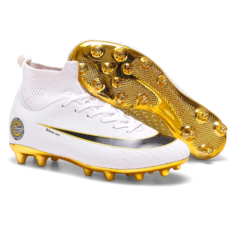 Для мужчин Бутсы футбольные бутсы кроссовки AG на открытом воздухе с высоким