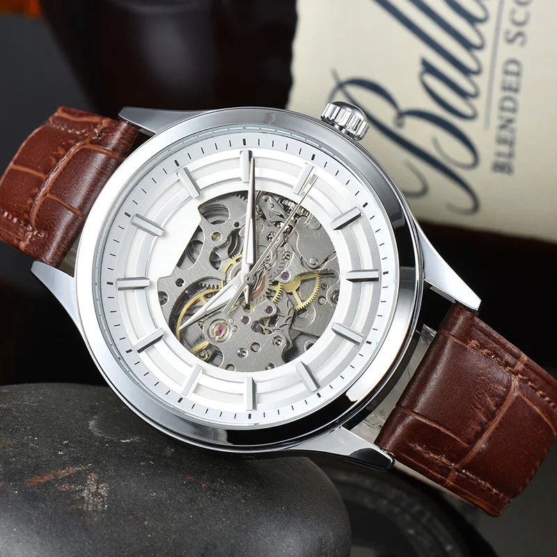 

2021 Men's Watch Hollow Mechanical Wristwatch AAA Stainless Steel Strap Watch 30M Waterproof Clock Мужские механические часы