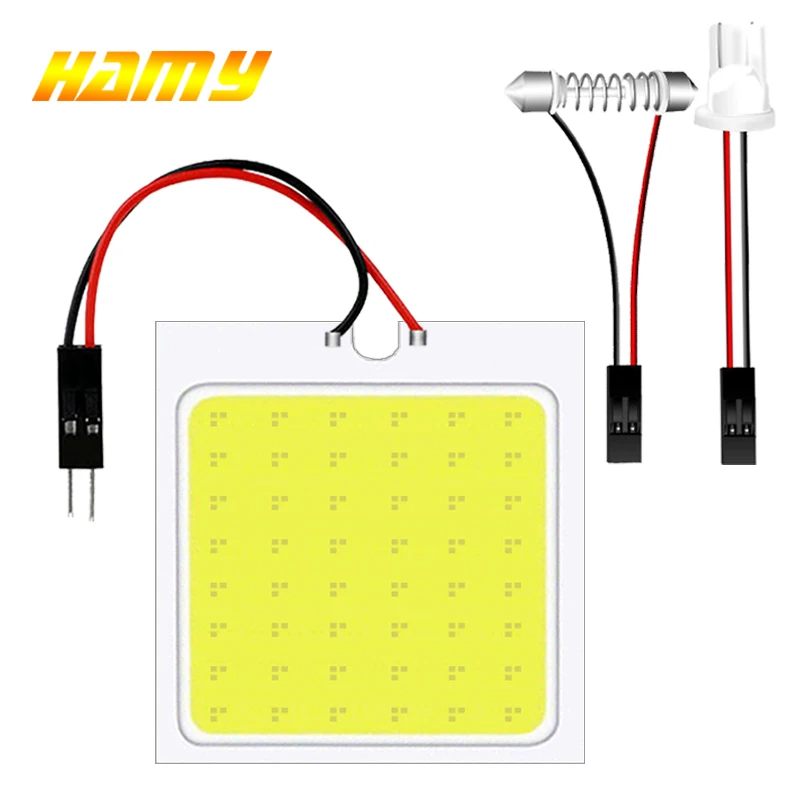 

1 x T10 W5W LED Bulb C10W C5W Festoon 31mm 36mm 39mm 41mm Car Interior Dome Light COB 12V 7000K White Auto Trunk License Lamps