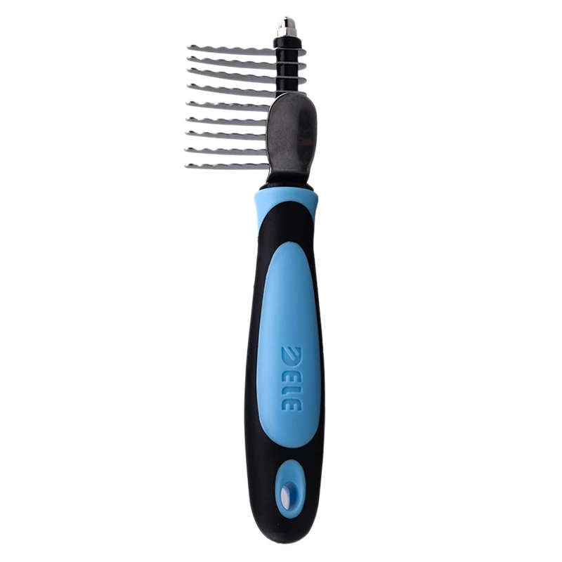 Tangles and Matted Hair Cutter Rake Remover Comb Grooming Tool Brush Shedding Trimmer for Dog Cat Pet Safe Edges | Дом и сад