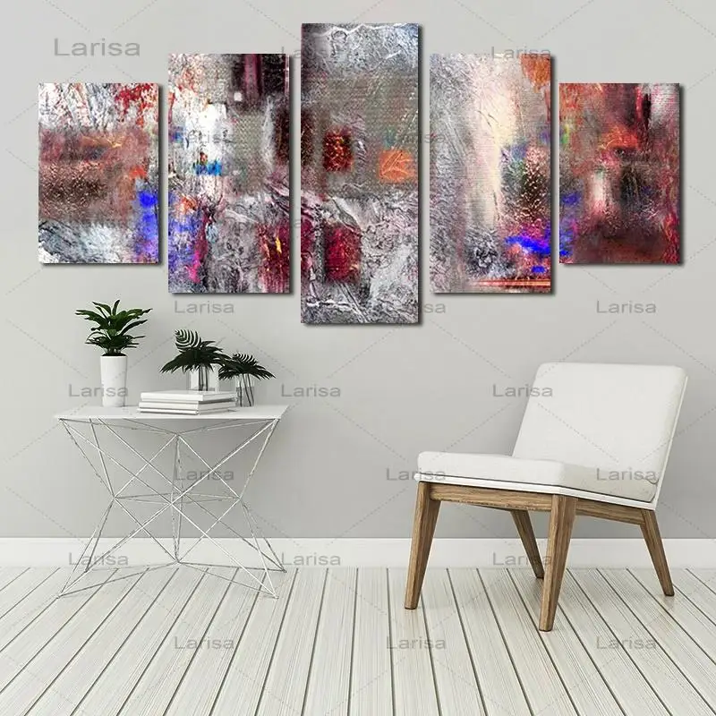 

Abstract Artistic Conception Wall Art Canvas Oil Painting Poster Five Pieces Hd Print Picture for Living Room Home Decoration
