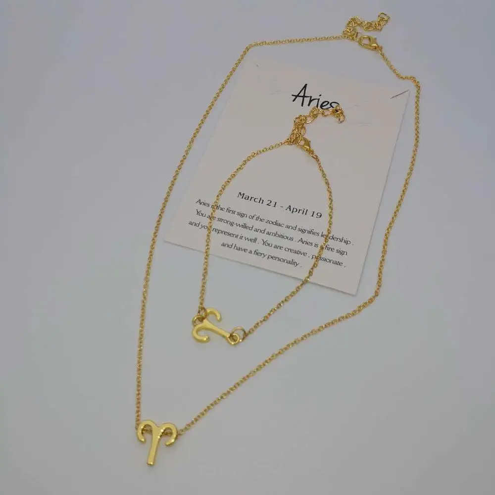 QIAMNI Знак зодиака ожерелье ювелирные изделия подарок на день рождения для женщин