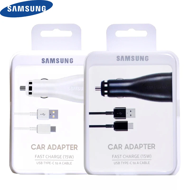 Быстрое Автомобильное зарядное устройство Samsung с двумя USB портами адаптер для