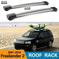 2pcs car roof rack cross bar for land rover freelander 2 2006 2014 top cargo luggage carrier for auto offroad 2016 2017 2018
