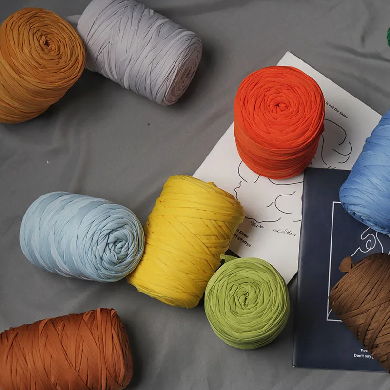 400 г трикотажная футболка пряжа для вязания крючком хлопчатобумажная рукоделия