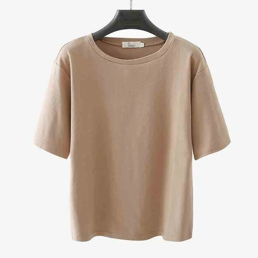 T Shirt Women Harajuku Basic Oversized T-shirt Solid Casual Loose Tshirt Harajuku Korean O Neck Summer New Female Tops Tee